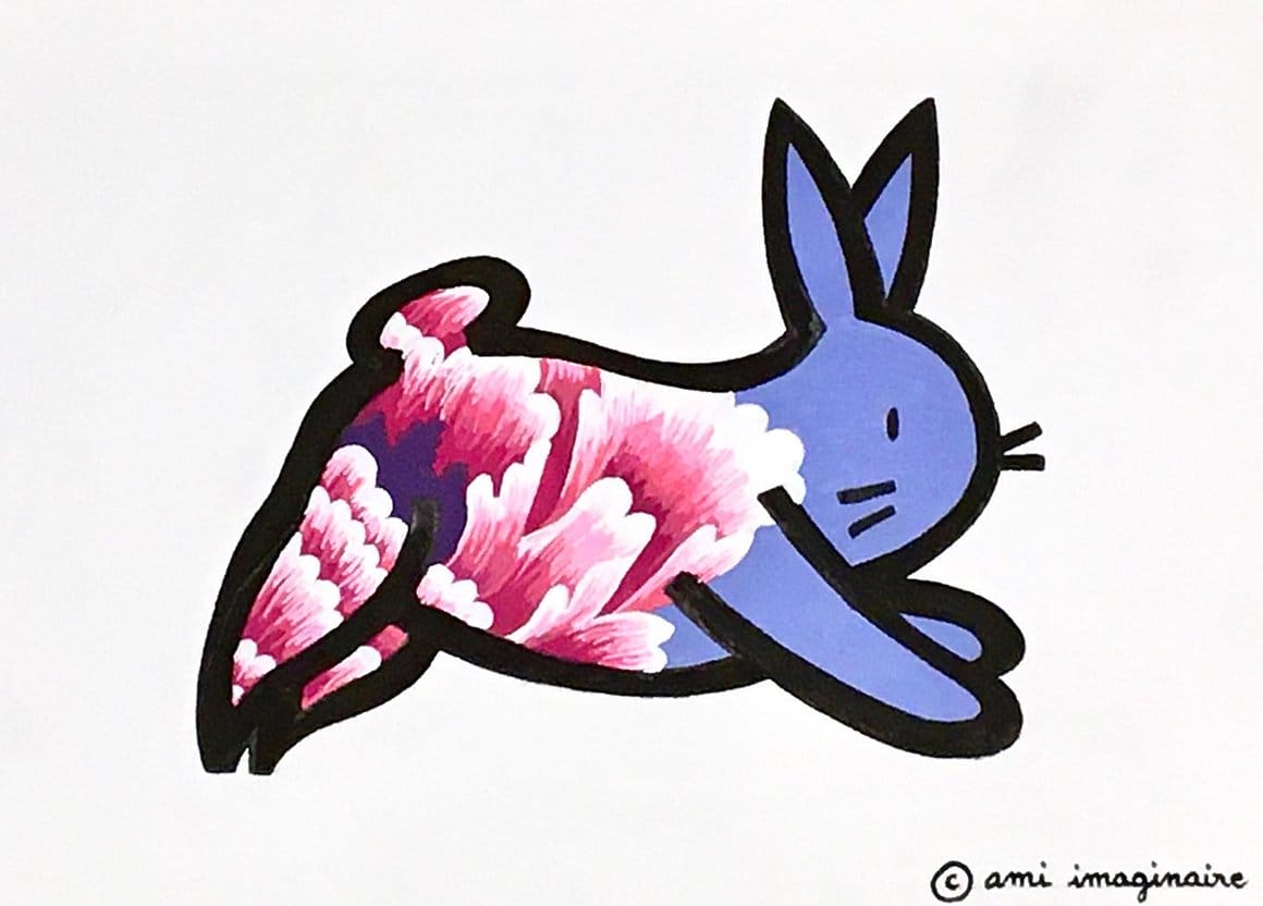 Peinture d'un lapin par l'artiste Ami Imaginaire