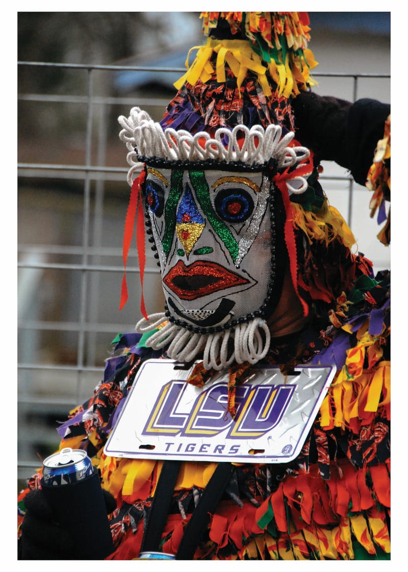 Image qui montre les détails d'un masque de Mardi Gras