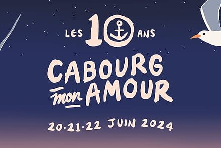 Affiche de la dixième édition du Cabourg Mon Amour Festival