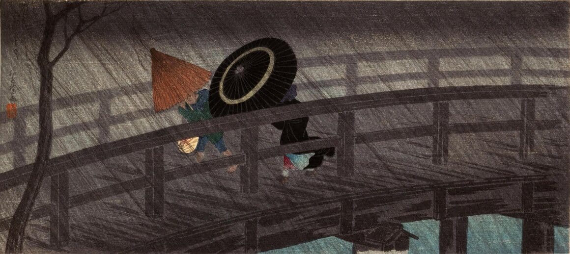 Pluie sur le pont Izumi,Takahashi Hiroaki