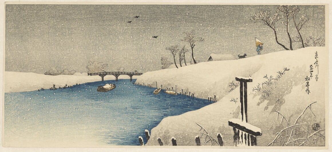 Neige sur la rivière Ayase, Takahashi Hiroaki