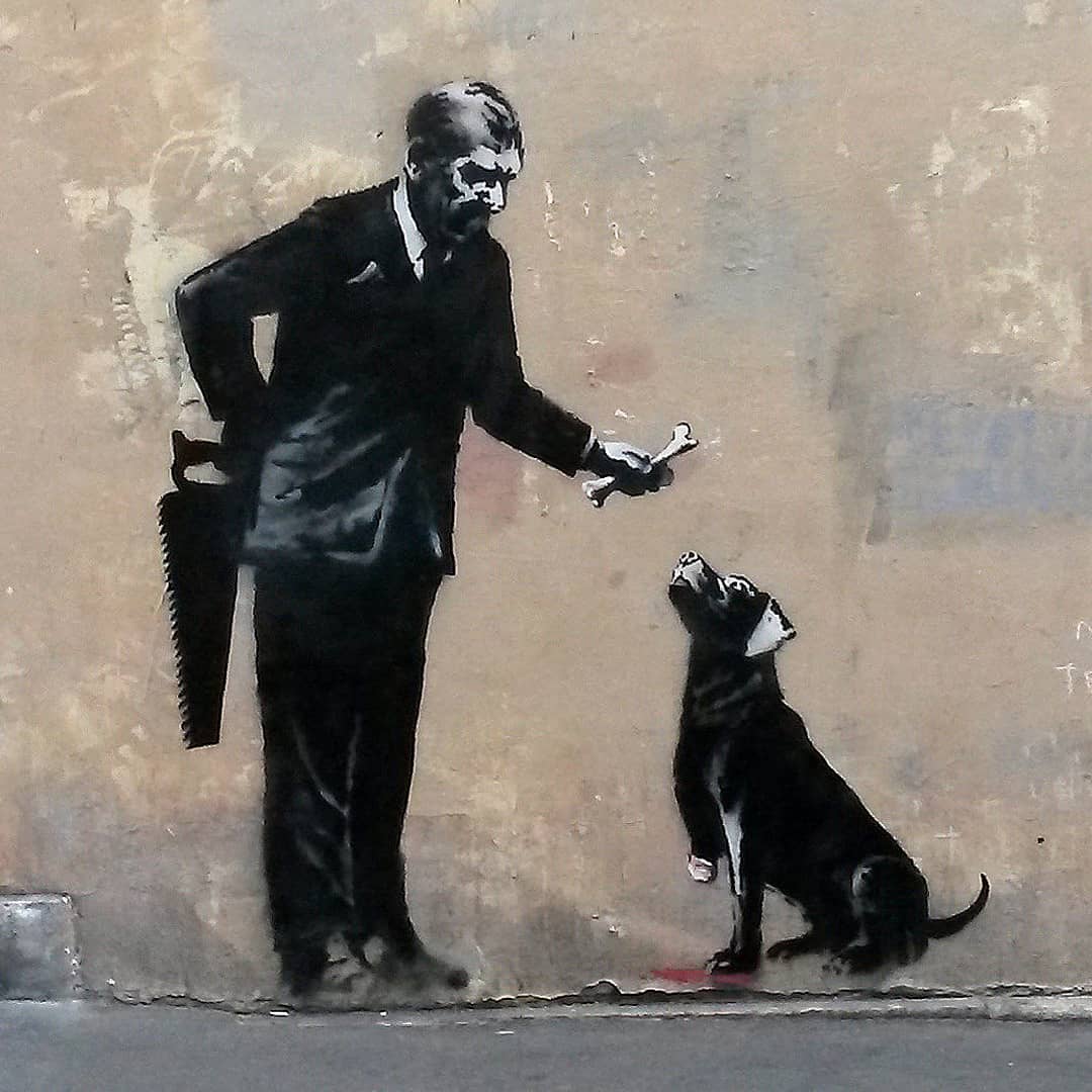 Un mur de la Sorbonne peint par Banksy